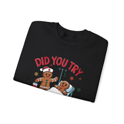 Did You Try Icing It Funny Christmas Sweatshirt - funny sweatshirt by Cheeky Business