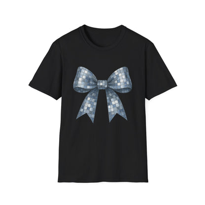 Disco Ball Bow T-Shirt - funny t-shirt by Cheeky Business