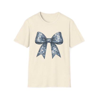 Disco Ball Bow T-Shirt - funny t-shirt by Cheeky Business