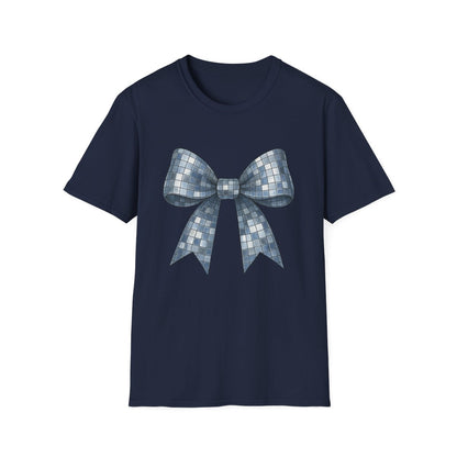 Disco Ball Bow T-Shirt - funny t-shirt by Cheeky Business