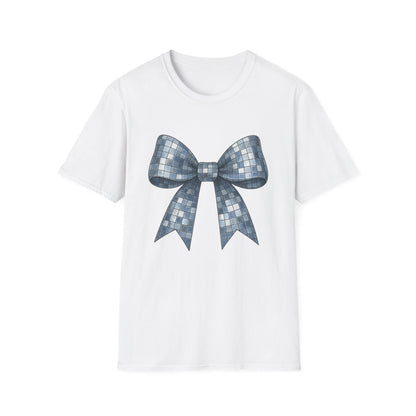 Disco Ball Bow T-Shirt - funny t-shirt by Cheeky Business