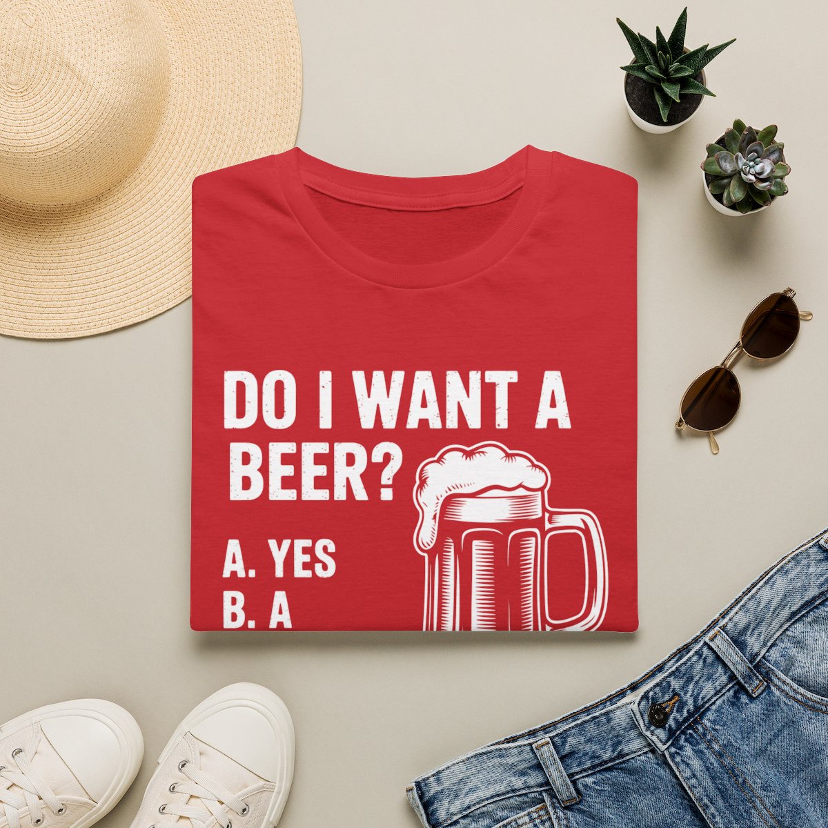 Do I Want a Beer Dad T-Shirt - funny t-shirt by Cheeky Business
