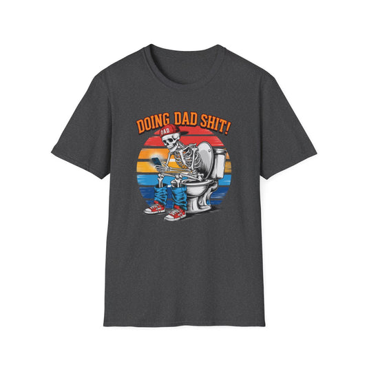black t-shirt with doing dad shit funny dad graphic