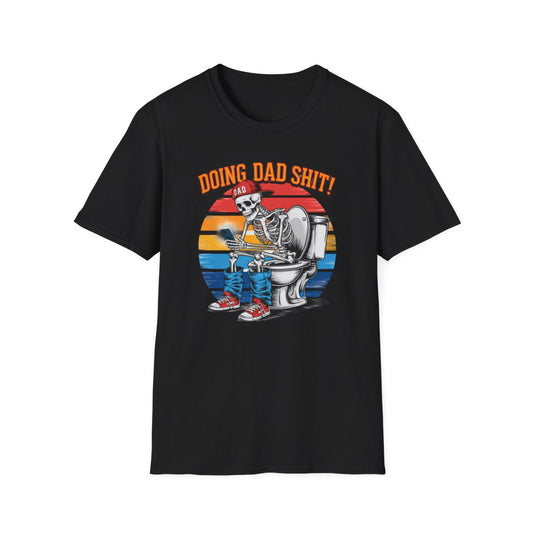 dark chocolate t-shirt with bold doing dad shit design