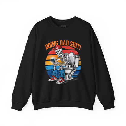 black sweatshirt with doing dad sh*t vintage graphic