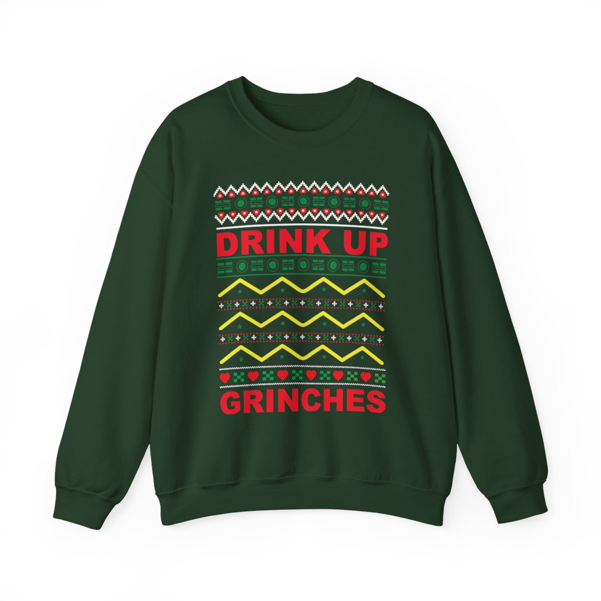 Drink Up Grinches Christmas Sweatshirt - funny sweatshirt by Cheeky Business