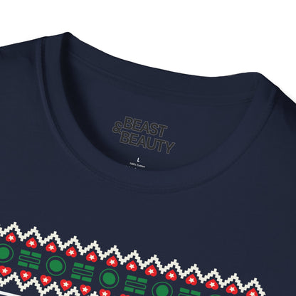 drink up grinches t-shirt front design detail shot