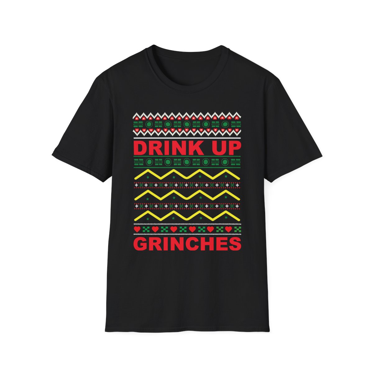 Drink Up Grinches Christmas T-Shirt - funny t-shirt by Cheeky Business