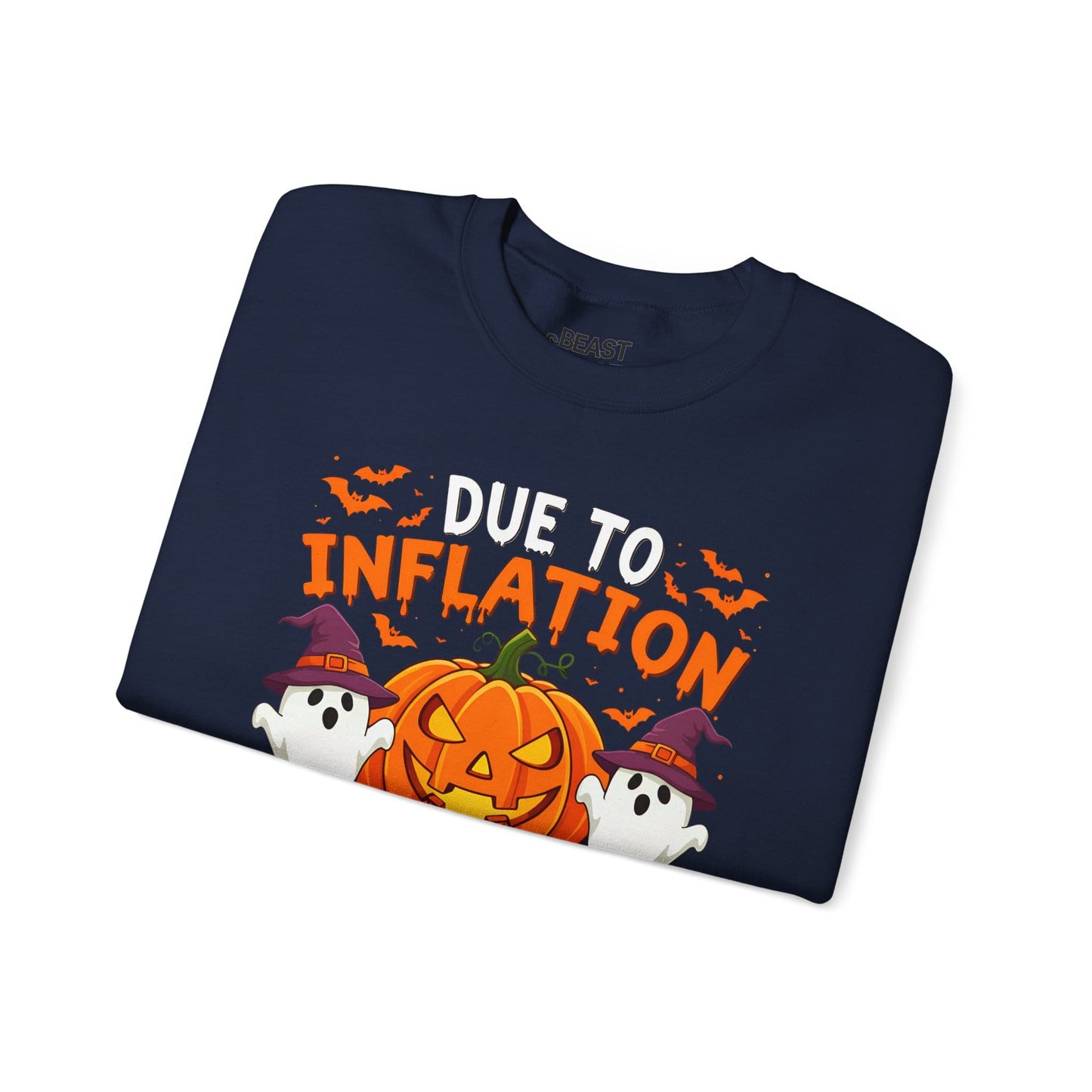 due to inflation this is my halloween costume sweatshirt flat lay