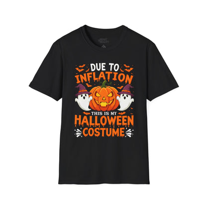 dark chocolate t-shirt with funny inflation halloween costume slogan