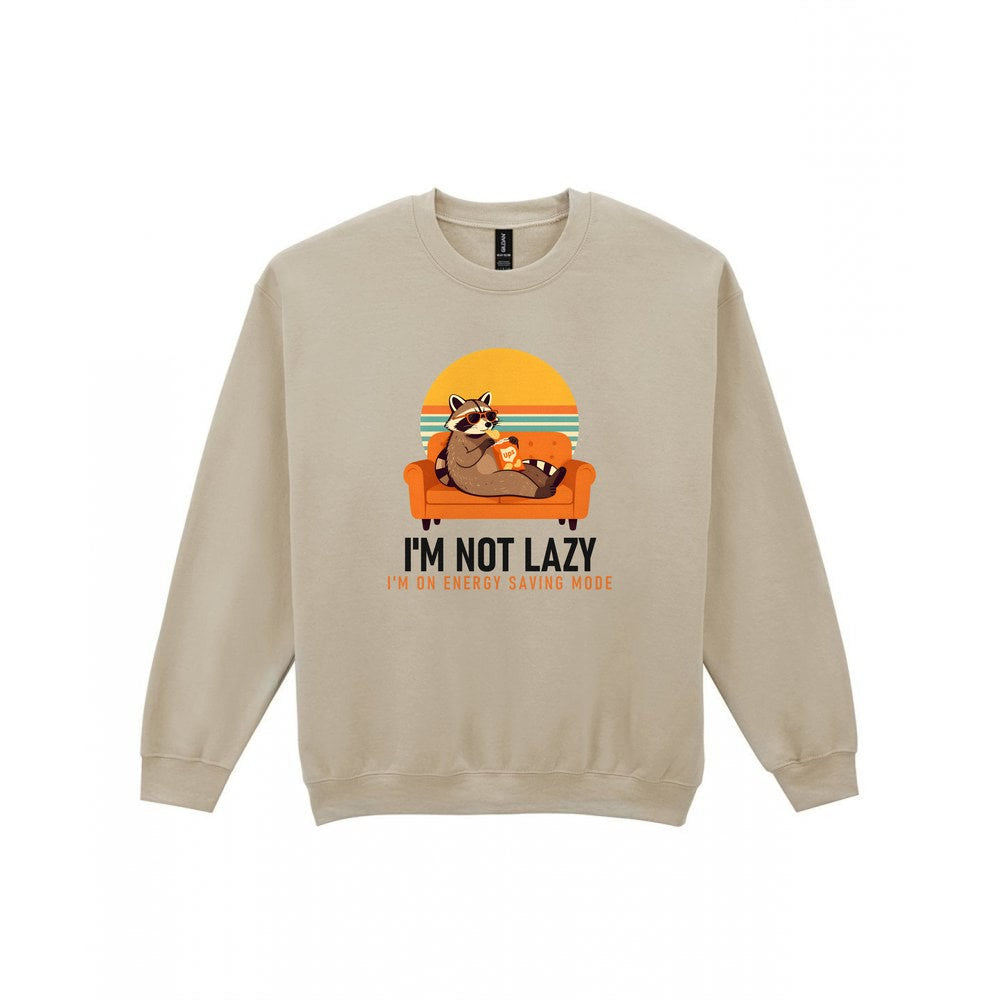 Energy Saving Mode Funny T-Shirt & Sweatshirt Sweatshirt in Sand