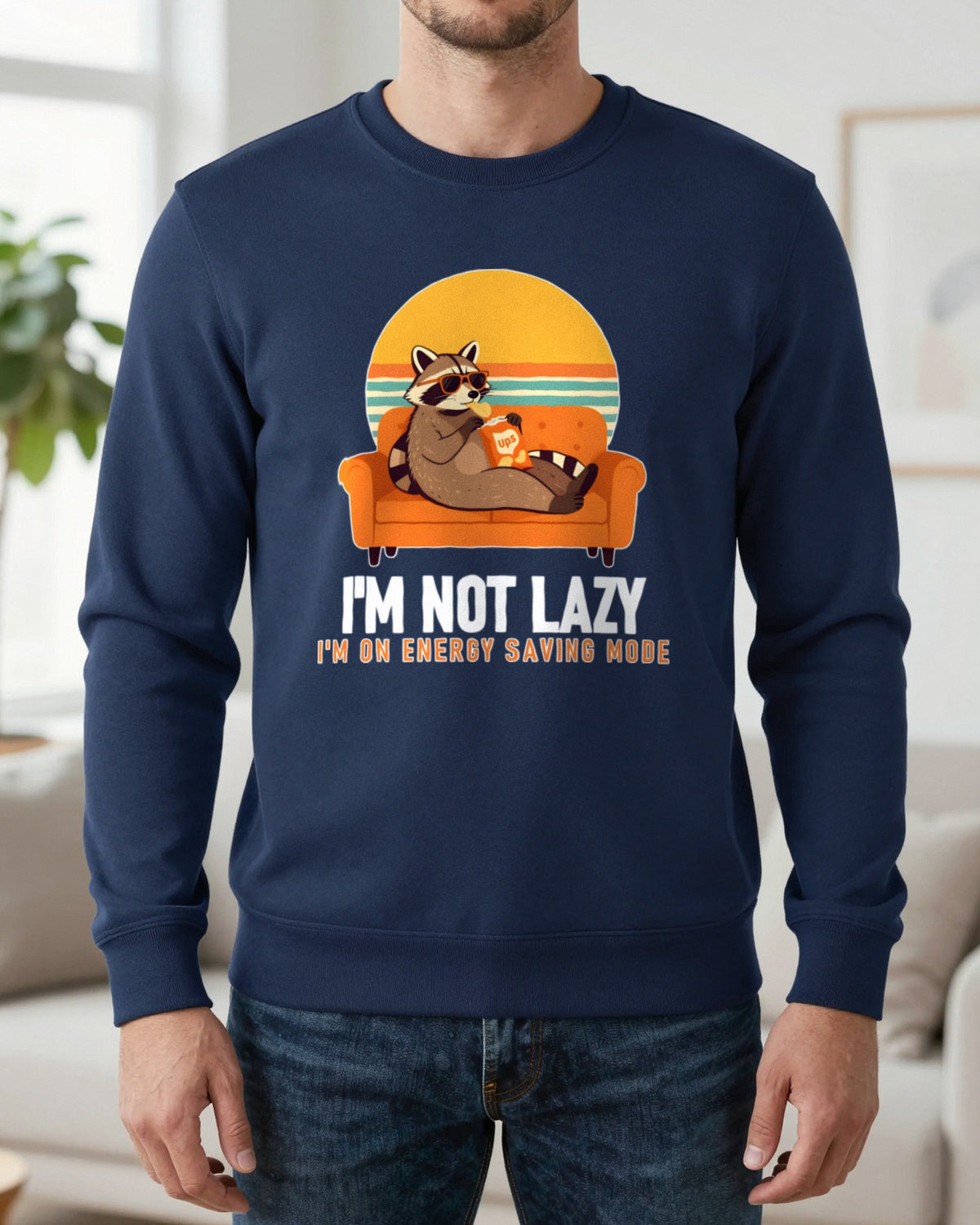 Energy Saving Mode Funny T-Shirt & Sweatshirt worn