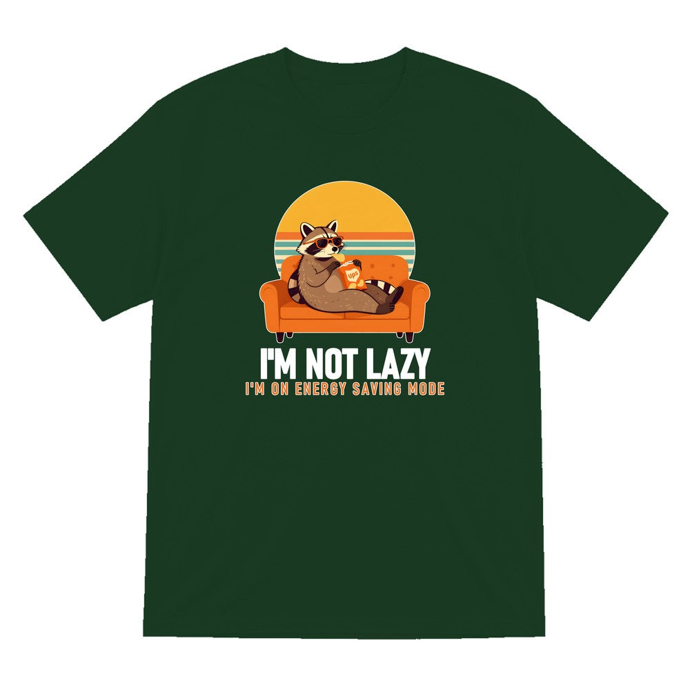 Energy Saving Mode Funny T-Shirt & Sweatshirt T-Shirt in Forest Green