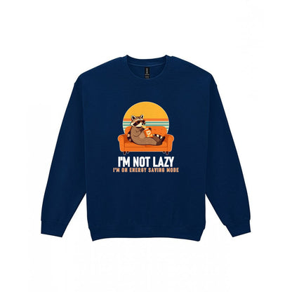 Energy Saving Mode Funny T-Shirt & Sweatshirt Sweatshirt in Navy