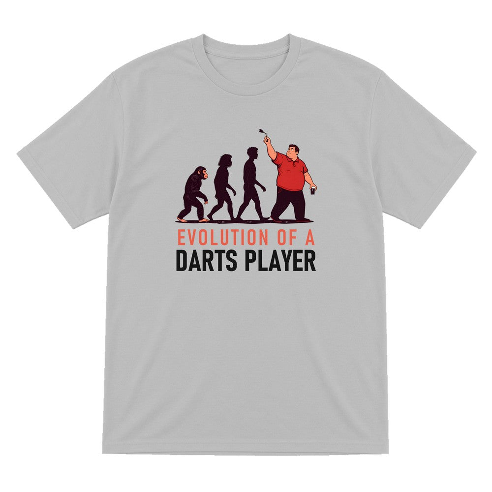 Evolution Of A Darts Player Funny Darts T-Shirt & Sweatshirt T-Shirt in Sport Grey