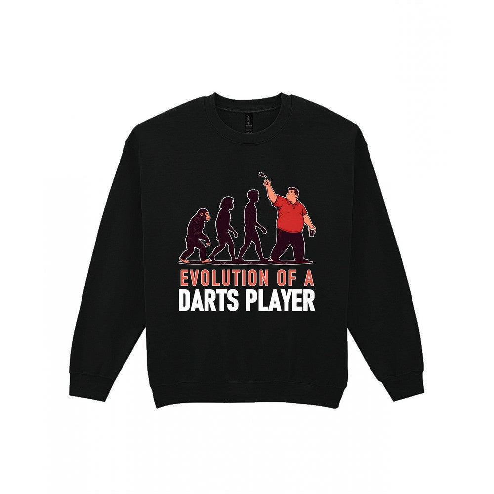 Evolution Of A Darts Player Funny Darts T-Shirt & Sweatshirt Sweatshirt in Black