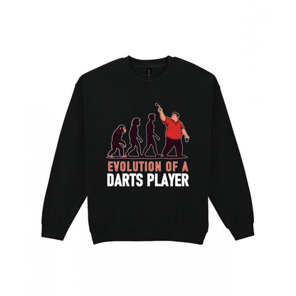 Evolution Of A Darts Player Funny Darts T-Shirt & Sweatshirt Sweatshirt in Black