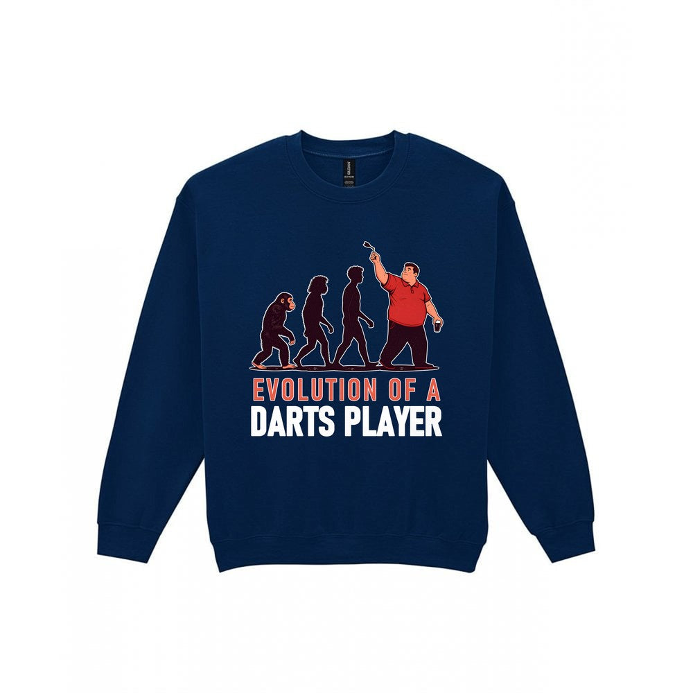 Evolution Of A Darts Player Funny Darts T-Shirt & Sweatshirt Sweatshirt in Navy