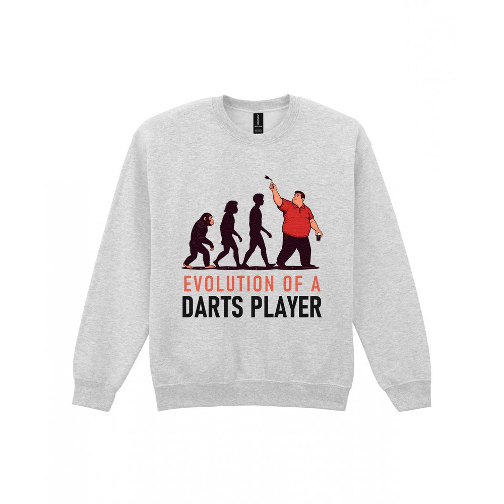 Evolution Of A Darts Player Funny Darts T-Shirt & Sweatshirt Sweatshirt in Sport Grey