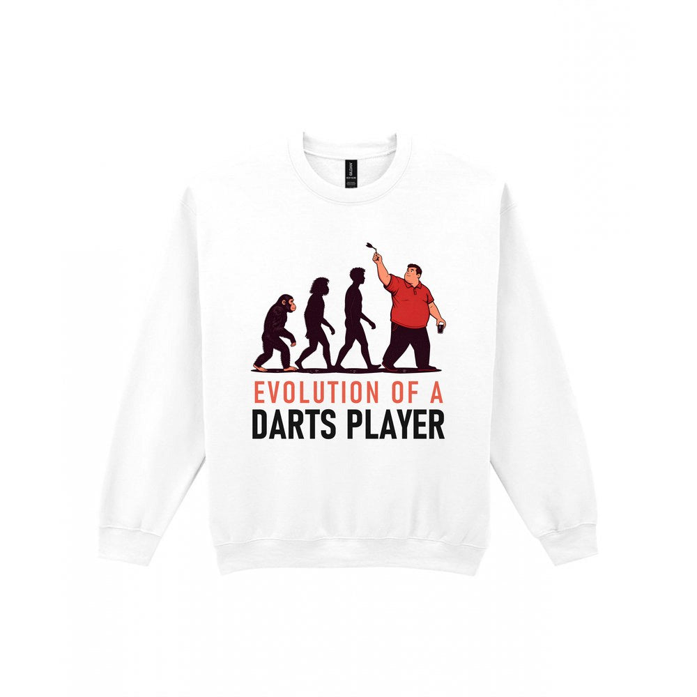 Evolution Of A Darts Player Funny Darts T-Shirt & Sweatshirt Sweatshirt in White