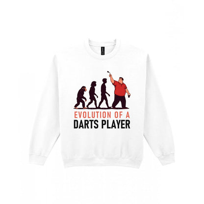Evolution Of A Darts Player Funny Darts T-Shirt & Sweatshirt Sweatshirt in White