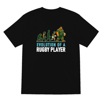 Evolution Of A Rugby Player Funny Rugby T-Shirt & Sweatshirt T-Shirt in Black