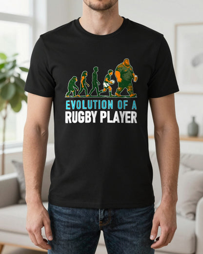 Evolution Of A Rugby Player Funny Rugby T-Shirt & Sweatshirt worn
