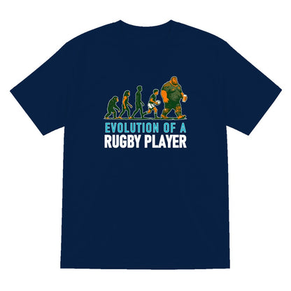 Evolution Of A Rugby Player Funny Rugby T-Shirt & Sweatshirt T-Shirt in Navy