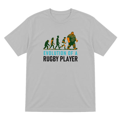 Evolution Of A Rugby Player Funny Rugby T-Shirt & Sweatshirt T-Shirt in Sport Grey