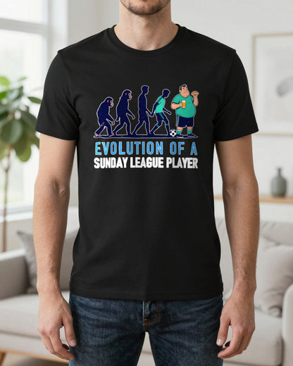 Evolution Of A Sunday League Player Funny Sunday League Football T-Shirt & Sweatshirt worn