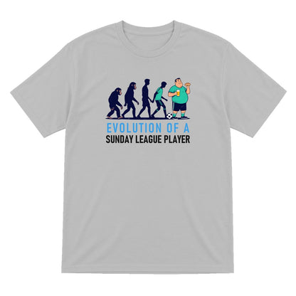 Evolution Of A Sunday League Player Funny Sunday League Football T-Shirt & Sweatshirt T-Shirt in Sport Grey