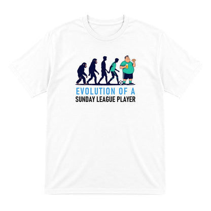 Evolution Of A Sunday League Player Funny Sunday League Football T-Shirt & Sweatshirt T-Shirt in White