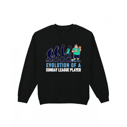 Evolution Of A Sunday League Player Funny Sunday League Football T-Shirt & Sweatshirt Sweatshirt in Black