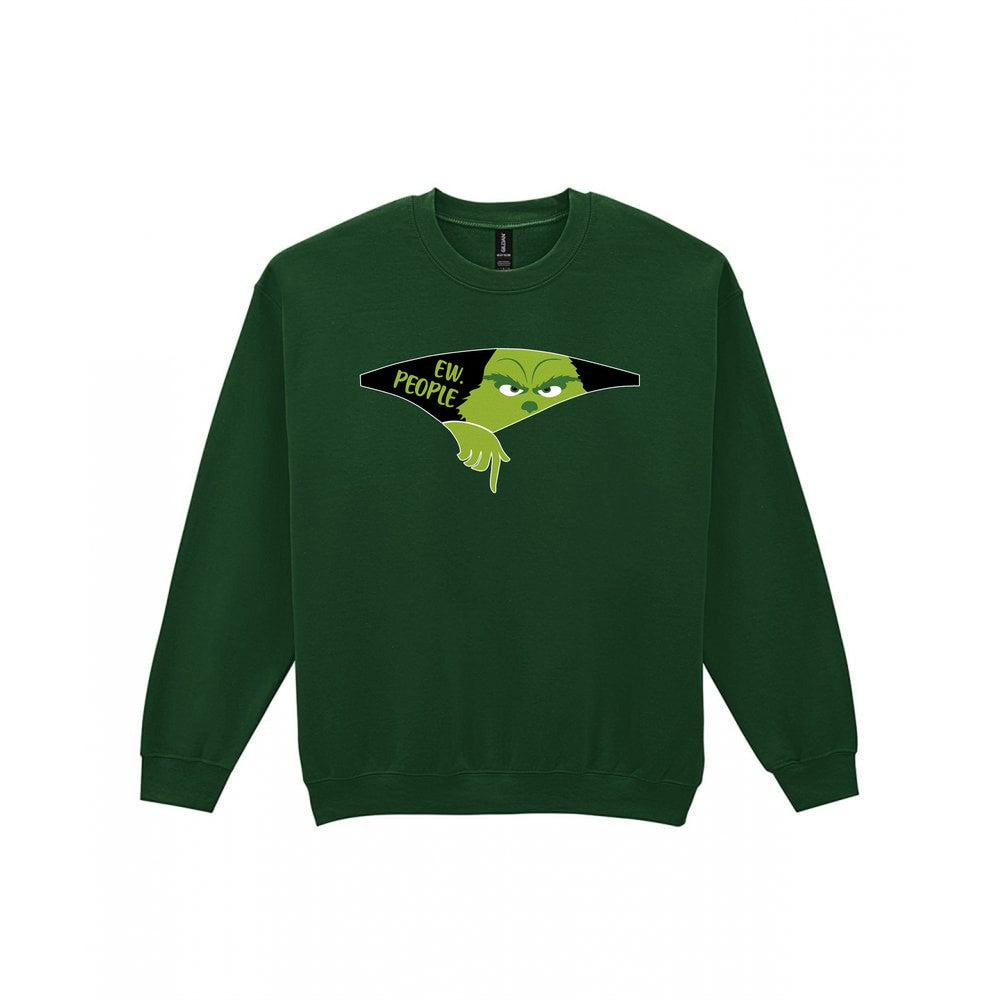 Ew People Grumpy Christmas T-Shirt & Sweatshirt Sweatshirt in Forest Green