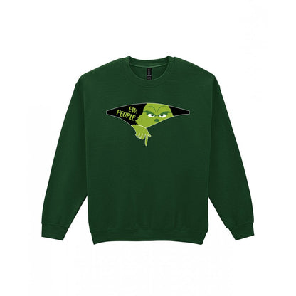 Ew People Grumpy Christmas T-Shirt & Sweatshirt Sweatshirt in Forest Green