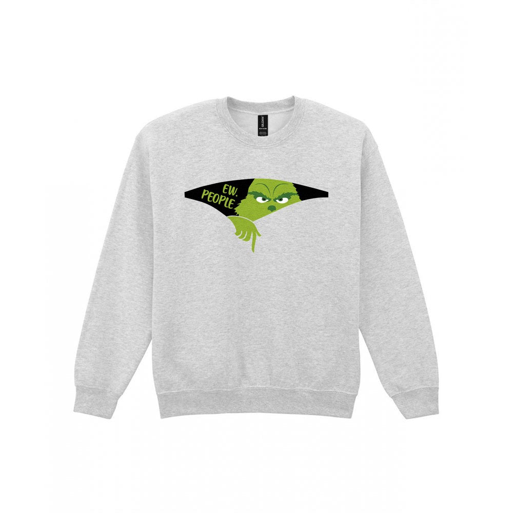 Ew People Grumpy Christmas T-Shirt & Sweatshirt Sweatshirt in Sport Grey