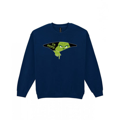 Ew People Grumpy Christmas T-Shirt & Sweatshirt Sweatshirt in Navy