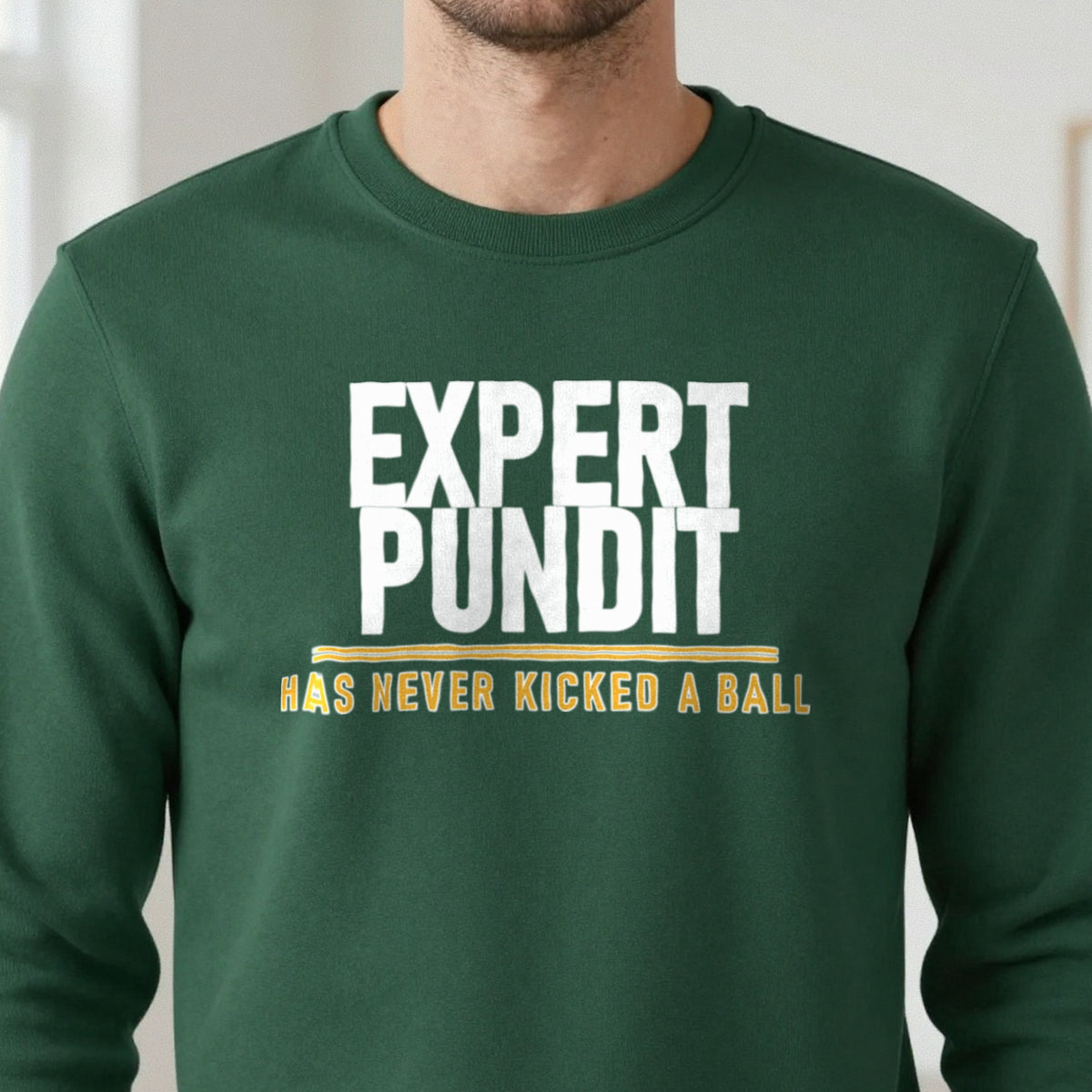 Expert Pundit Has Never Kicked A Ball Funny Football T-Shirt & Sweatshirt in another colour