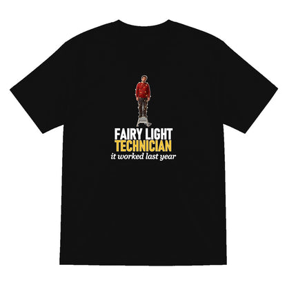 Fairy Light Technician It Worked Last Year Funny Christmas Jumper & T-Shirt T-Shirt in Black