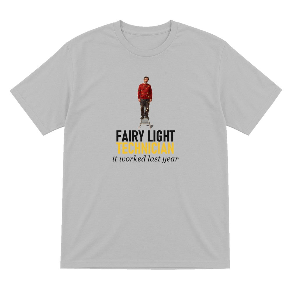 Fairy Light Technician It Worked Last Year Funny Christmas Jumper & T-Shirt T-Shirt in Sport Grey