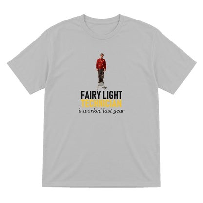 Fairy Light Technician It Worked Last Year Funny Christmas Jumper & T-Shirt T-Shirt in Sport Grey