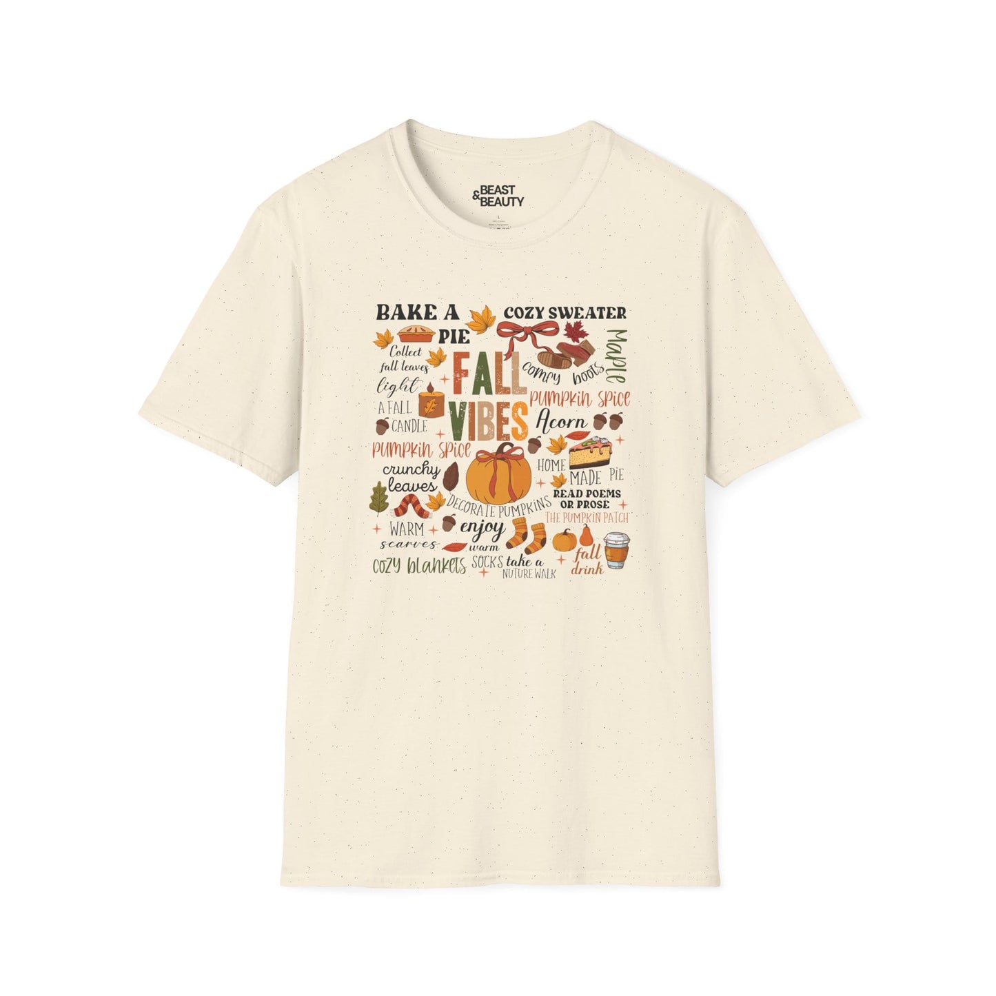 natural t-shirt with fall vibes aesthetic autumn design