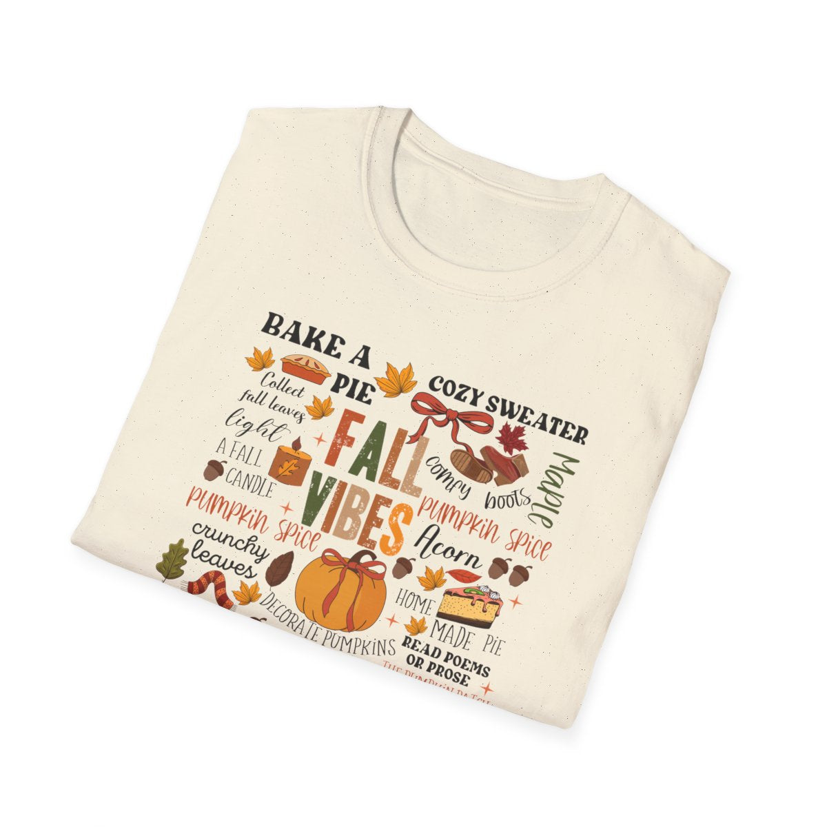 Fall Vibes Aesthetic T-Shirt - funny t-shirt by Cheeky Business