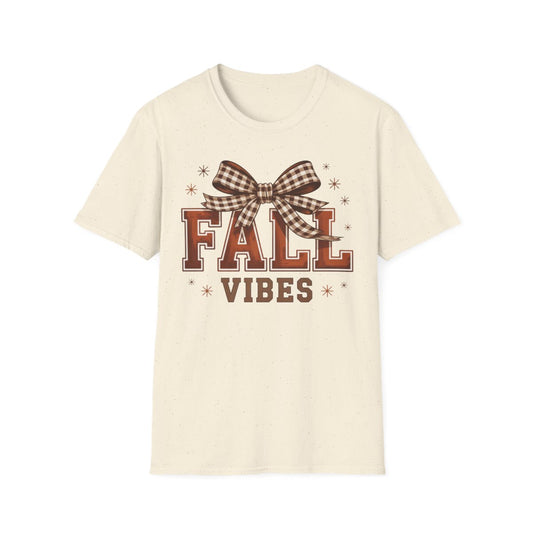 Fall Vibes Bow T-Shirt - funny t-shirt by Cheeky Business