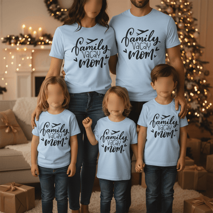 family holiday mum t-shirt gift card design