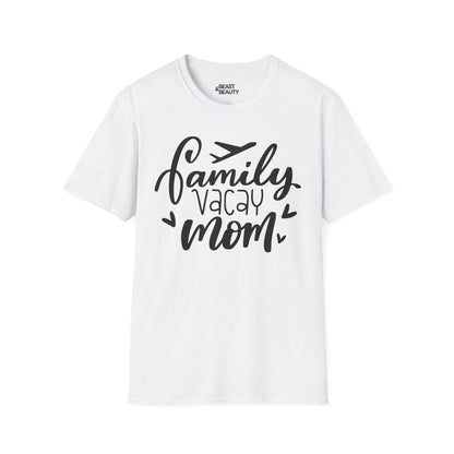 sport grey t-shirt with family holiday mum graphic for Mother's Day