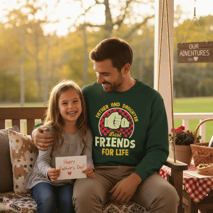 father and daughter best friends for life sweatshirt gift idea