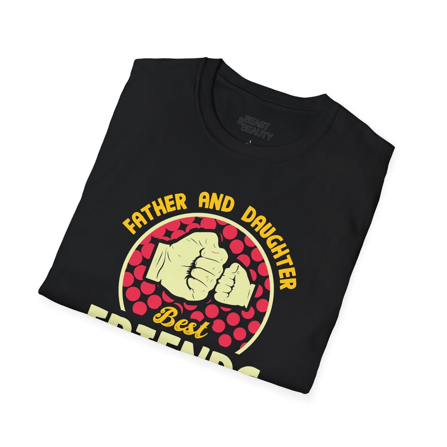 best friends for life t-shirt showing back design and fit