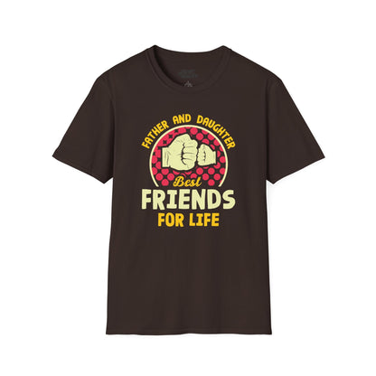 dark chocolate t-shirt with best friends for life father daughter print