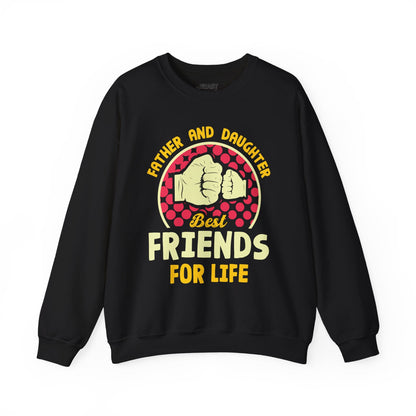 black sweatshirt with father and daughter best friends for life design